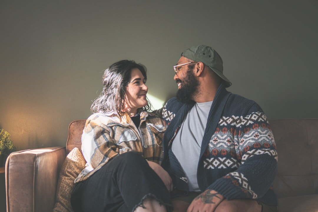 couple having emotional conversation