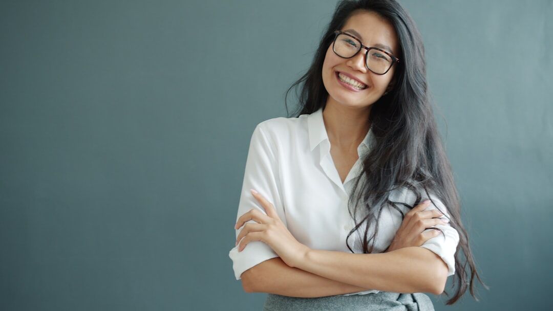 confident woman smiling at camera
